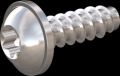 screw for plastic: Screw STS-plus KN6038 4x12 - T20 stainless-steel, A2 - 1.4567 Bright-pickled and passivated