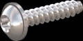screw for plastic: Screw STS-plus KN6038 4x18 - T20 stainless-steel, A2 - 1.4567 Bright-pickled and passivated