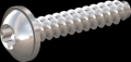 screw for plastic: Screw STS-plus KN6038 4x20 - T20 stainless-steel, A2 - 1.4567 Bright-pickled and passivated