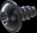 screw for plastic: Screw STS-plus KN6038 4.5x8 - T20 steel, hardened 10.9 Zinc-Nickel-plated,  baked, passivated black/ Cr-VI-free, sealed, 720 h until Fe-Corrosion