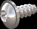screw for plastic: Screw STS-plus KN6038 4.5x10 - T20 stainless-steel, A2 - 1.4567 Bright-pickled and passivated