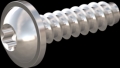screw for plastic: Screw STS-plus KN6038 4.5x16 - T20 stainless-steel, A2 - 1.4567 Bright-pickled and passivated