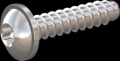 screw for plastic: Screw STS-plus KN6038 4.5x20 - T20 stainless-steel, A2 - 1.4567 Bright-pickled and passivated
