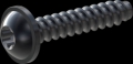 screw for plastic: Screw STS-plus KN6038 4.5x22 - T20 steel, hardened 10.9 Zinc-Nickel-plated,  baked, passivated black/ Cr-VI-free, sealed, 720 h until Fe-Corrosion