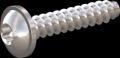 screw for plastic: Screw STS-plus KN6038 4.5x22 - T20 stainless-steel, A2 - 1.4567 Bright-pickled and passivated