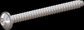 screw for plastic: Screw STS-plus KN6038 4.5x50 - T20 stainless-steel, A2 - 1.4567 Bright-pickled and passivated