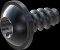 screw for plastic: Screw STS-plus KN6038 5x10 - T25 steel, hardened 10.9 Zinc-Nickel-plated,  baked, passivated black/ Cr-VI-free, sealed, 720 h until Fe-Corrosion