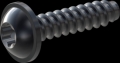 screw for plastic: Screw STS-plus KN6038 6x25 - T30 steel, hardened 10.9 Zinc-Nickel-plated,  baked, passivated black/ Cr-VI-free, sealed, 720 h until Fe-Corrosion