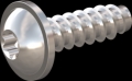 screw for plastic: Screw STS-plus KN6038 7x22 - T30 stainless-steel, A2 - 1.4567 Bright-pickled and passivated