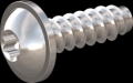 screw for plastic: Screw STS-plus KN6038 8x25 - T40 stainless-steel, A2 - 1.4567 Bright-pickled and passivated