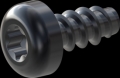 screw for plastic: Screw STS-plus KN6039 1.6x3.5 - T5 steel, hardened 10.9 Zinc-Nickel-plated,  baked, passivated black/ Cr-VI-free, sealed, 720 h until Fe-Corrosion