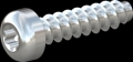 screw for plastic: Screw STS-plus KN6039 2x8 - T6 steel, hardened 10.9 zinc-plated 5-7 ?m, baked, blue / transparent passivated