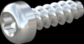 screw for plastic: Screw STS-plus KN6039 2.5x7 - T8 steel, hardened 10.9 zinc-plated 5-7 ?m, baked, blue / transparent passivated