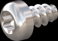 screw for plastic: Screw STS-plus KN6039 3.5x6 - T15 stainless-steel, A2 - 1.4567 Bright-pickled and passivated