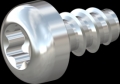 screw for plastic: Screw STS-plus KN6039 3.5x6 - T15 steel, hardened 10.9 zinc-plated 5-7 ?m, baked, blue / transparent passivated