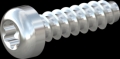screw for plastic: Screw STS-plus KN6039 3.5x12 - T15 steel, hardened 10.9 zinc-plated 5-7 ?m, baked, blue / transparent passivated