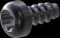 screw for plastic: Screw STS-plus KN6039 4x8 - T20 steel, hardened 10.9 Zinc-Nickel-plated,  baked, passivated black/ Cr-VI-free, sealed, 720 h until Fe-Corrosion