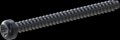 screw for plastic: Screw STS-plus KN6039 4x45 - T20 steel, hardened 10.9 Zinc-Nickel-plated,  baked, passivated black/ Cr-VI-free, sealed, 720 h until Fe-Corrosion