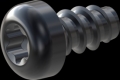 screw for plastic: Screw STS-plus KN6039 4.5x8 - T20 steel, hardened 10.9 Zinc-Nickel-plated,  baked, passivated black/ Cr-VI-free, sealed, 720 h until Fe-Corrosion