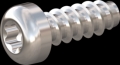 screw for plastic: Screw STS-plus KN6039 4.5x12 - T20 stainless-steel, A2 - 1.4567 Bright-pickled and passivated