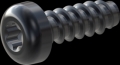 screw for plastic: Screw STS-plus KN6039 8x22 - T40 steel, hardened 10.9 Zinc-Nickel-plated,  baked, passivated black/ Cr-VI-free, sealed, 720 h until Fe-Corrosion