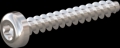 screw for plastic: Screw STS KN1039 1.8x12 - T6 stainless-steel, A2 - 1.4567 Bright-pickled and passivated