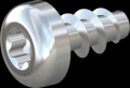 screw for plastic: Screw STS KN1039 2x4 - T6 steel, hardened 10.9 zinc-plated 5-7 ?m, baked, blue / transparent passivated