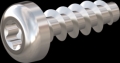 screw for plastic: Screw STS KN1039 2x6 - T6 stainless-steel, A2 - 1.4567 Bright-pickled and passivated