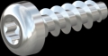 screw for plastic: Screw STS KN1039 2x6 - T6 steel, hardened 10.9 zinc-plated 5-7 ?m, baked, blue / transparent passivated
