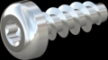 screw for plastic: Screw STS KN1039 2.2x6 - T6 steel, hardened 10.9 zinc-plated 5-7 ?m, baked, blue / transparent passivated