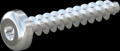 screw for plastic: Screw STS KN1039 3.5x20 - T10 steel, hardened 10.9 zinc-plated 5-7 ?m, baked, blue / transparent passivated