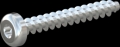 screw for plastic: Screw STS KN1039 3.5x25 - T10 steel, hardened 10.9 zinc-plated 5-7 ?m, baked, blue / transparent passivated