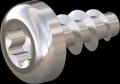 screw for plastic: Screw STS KN1039 4x8 - T20 stainless-steel, A2 - 1.4567 Bright-pickled and passivated
