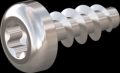 screw for plastic: Screw STS KN1039 4x10 - T20 stainless-steel, A2 - 1.4567 Bright-pickled and passivated