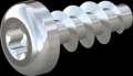 screw for plastic: Screw STS KN1039 5x12 - T20 steel, hardened 10.9 zinc-plated 5-7 ?m, baked, blue / transparent passivated