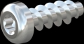 screw for plastic: Screw STS KN1039 5x14 - T20 steel, hardened 10.9 zinc-plated 5-7 ?m, baked, blue / transparent passivated