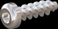 screw for plastic: Screw STS KN1039 5x16 - T20 stainless-steel, A2 - 1.4567 Bright-pickled and passivated