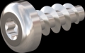 screw for plastic: Screw STS KN1039 6x14 - T25 stainless-steel, A2 - 1.4567 Bright-pickled and passivated
