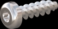screw for plastic: Screw STS KN1039 6x20 - T25 stainless-steel, A2 - 1.4567 Bright-pickled and passivated