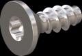 screw for plastic: Screw STS-plus KN6041 1.6x4.5 - T5 stainless-steel, A2 - 1.4567 Bright-pickled and passivated