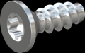 screw for plastic: Screw STS-plus KN6041 1.8x5 - T6 steel, hardened 10.9 zinc-plated 5-7 ?m, baked, blue / transparent passivated