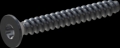 screw for plastic: Screw STS-plus KN6041 2x16 - T6 steel, hardened 10.9 Zinc-Nickel-plated,  baked, passivated black/ Cr-VI-free, sealed, 720 h until Fe-Corrosion