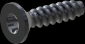 screw for plastic: Screw STS-plus KN6041 2.5x10 - T8 steel, hardened 10.9 Zinc-Nickel-plated,  baked, passivated black/ Cr-VI-free, sealed, 720 h until Fe-Corrosion