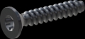 screw for plastic: Screw STS-plus KN6041 2.5x14 - T8 steel, hardened 10.9 Zinc-Nickel-plated,  baked, passivated black/ Cr-VI-free, sealed, 720 h until Fe-Corrosion
