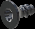 screw for plastic: Screw STS-plus KN6041 3x6 - T10 steel, hardened 10.9 Zinc-Nickel-plated,  baked, passivated black/ Cr-VI-free, sealed, 720 h until Fe-Corrosion