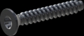 screw for plastic: Screw STS-plus KN6041 3x20 - T10 steel, hardened 10.9 Zinc-Nickel-plated,  baked, passivated black/ Cr-VI-free, sealed, 720 h until Fe-Corrosion