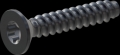 screw for plastic: Screw STS-plus KN6041 4x22 - T20 steel, hardened 10.9 Zinc-Nickel-plated,  baked, passivated black/ Cr-VI-free, sealed, 720 h until Fe-Corrosion