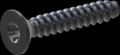 screw for plastic: Screw STS-plus KN6041 4.5x25 - T20 steel, hardened 10.9 Zinc-Nickel-plated,  baked, passivated black/ Cr-VI-free, sealed, 720 h until Fe-Corrosion