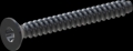 screw for plastic: Screw STS-plus KN6041 4.5x40 - T20 steel, hardened 10.9 Zinc-Nickel-plated,  baked, passivated black/ Cr-VI-free, sealed, 720 h until Fe-Corrosion