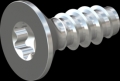 screw for plastic: Screw STS-plus KN6041 6x16 - T30 steel, hardened 10.9 zinc-plated 5-7 ?m, baked, blue / transparent passivated